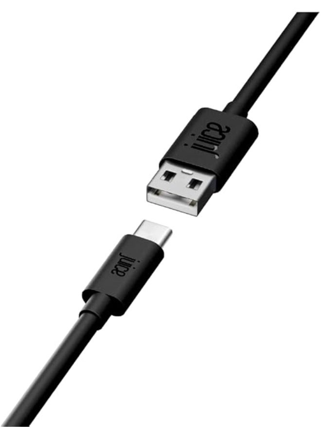 جوس كابل JUICE USB-A إلى Type C، مصنوع من مادة TPE معاد تدويرها بنسبة 100% ومعزّز للمتانة، يدعم الشحن ونقل البيانات، متوافق مع أحدث طرازات Samsung وHuawei وSony وiPhone، بالإضافة إلى الأجهزة اللوحية، وأجهزة الألعاب، وiPad Pro وiPad Air وiPad Mini، بطول 3 أمتار، باللون الأسود. - Image 1